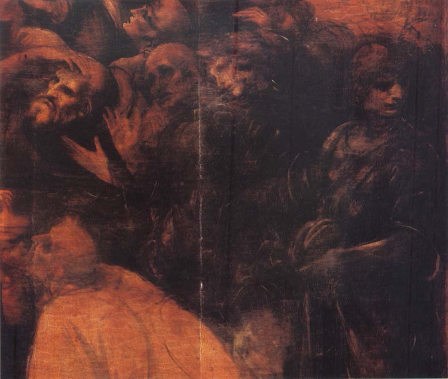 Leonardo  Da Vinci Detail of Madonna of the Rocks